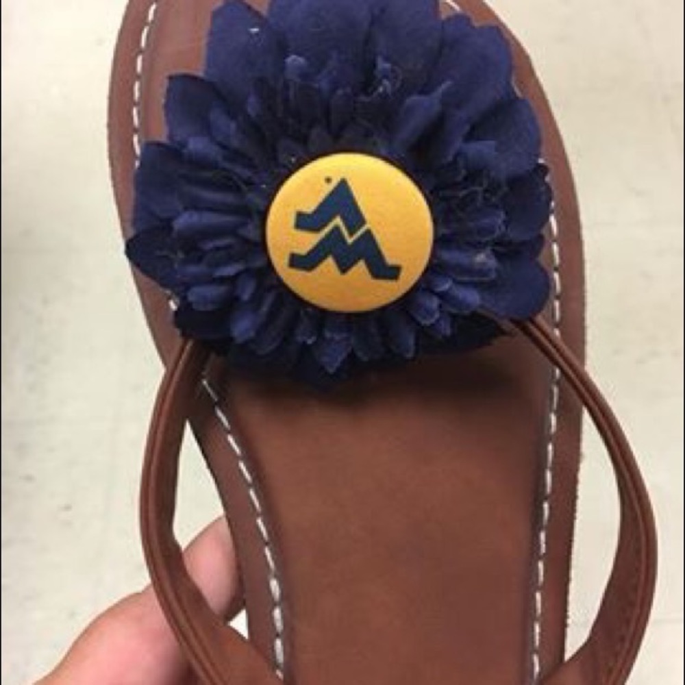 WVU ladies leather sandals